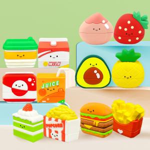Cute food series stamp custom logo rubber kids clothes name stamp
